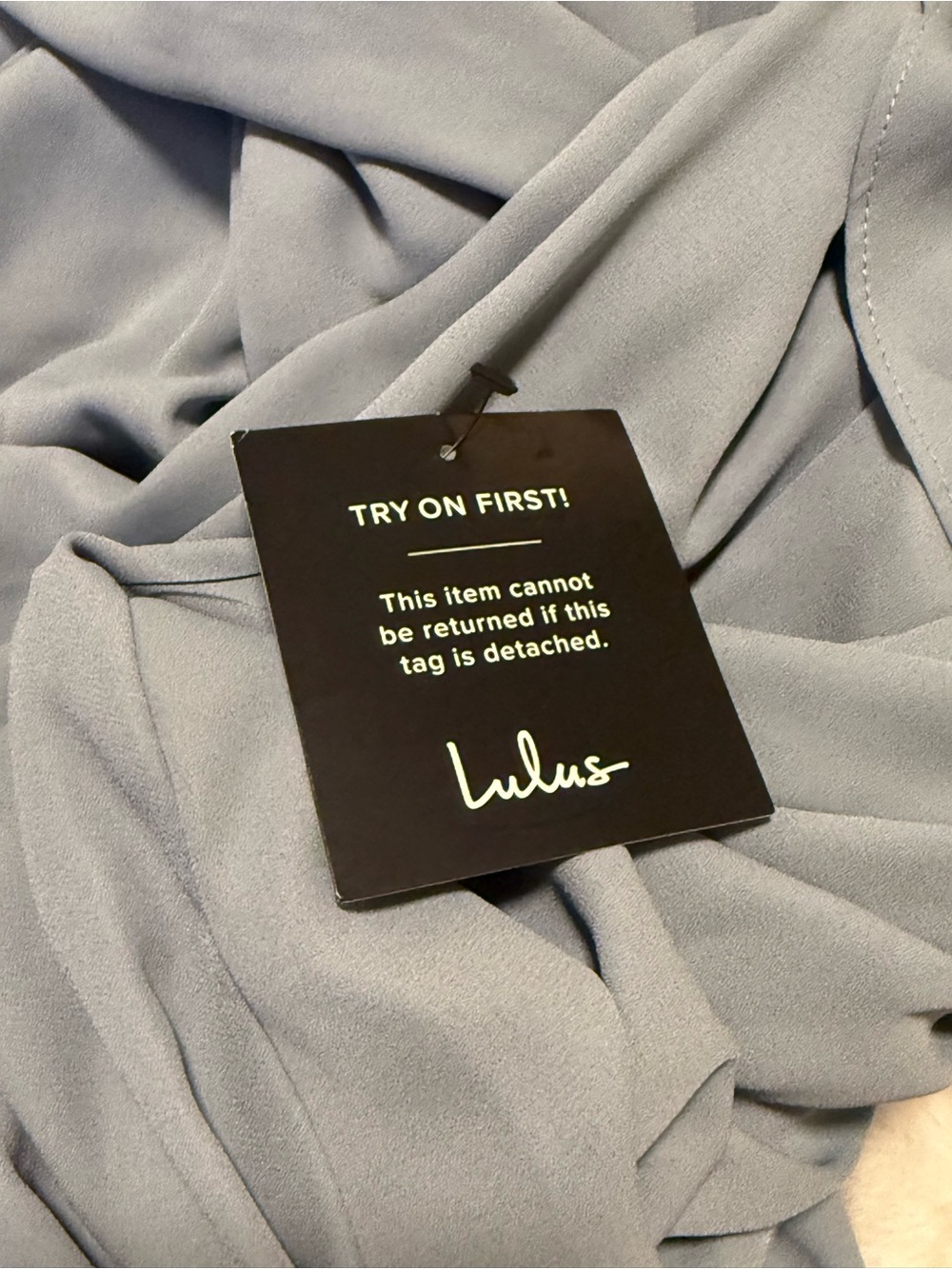 Lulu's Dusty Blue One-Shoulder Ruffle Maxi Dress - Picture 4 of 12